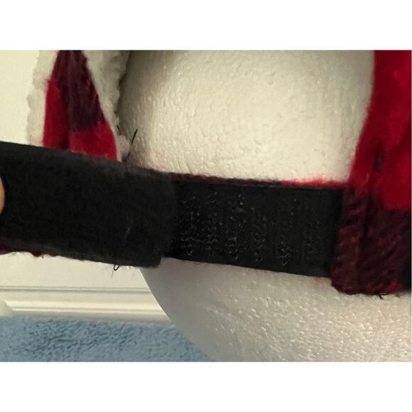 Woodland Creek Men's Trapper Hat Flannel Red/Black Buffalo Plaid Fleece Lined - Picture 5 of 9